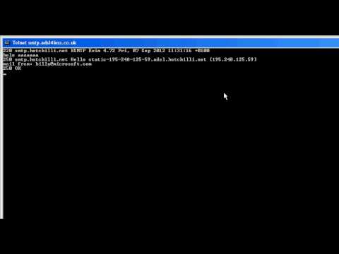 How to test an SMTP server - Send email from command prompt How to test an SMTP server - Send email from command prompt