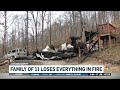 Family of 11 loses everything in house fire