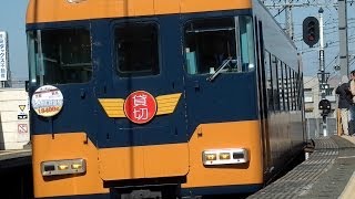 [ラストラン]　近鉄　18400系特急復刻塗装　HM付団体列車　宇治山田駅到着