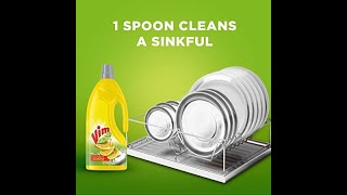 vim,Dishwash Liquid Gel Lemon, Lemon Fragrance, Leaves No Residue, Grease Cleaner For All Utensils#