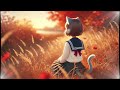 【作業用bgm】癒しとリラックス 秋の草原の癒し猫耳少女 healing and relaxation relaxing cat eared girl on the autumn meadow