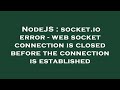NodeJS : socket.io error - web socket connection is closed before the connection is established