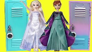 Disney Frozen DIY Custom Back to School Locker Organization with Anna and Elsa
