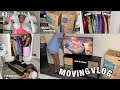 moving vlog 3 | finally unpacking, building furniture, mini haul, new tv stand | first apartment!