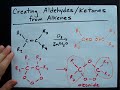 making aldehydes and ketones from alkenes