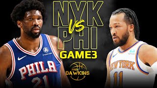 New York Knicks vs Philadelphia 76ers Game 3  Highlights | 2024 ECR1 | FreeDawki