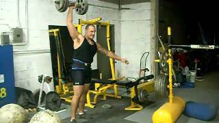 Dave Mihalov 150lb circus DB strict press