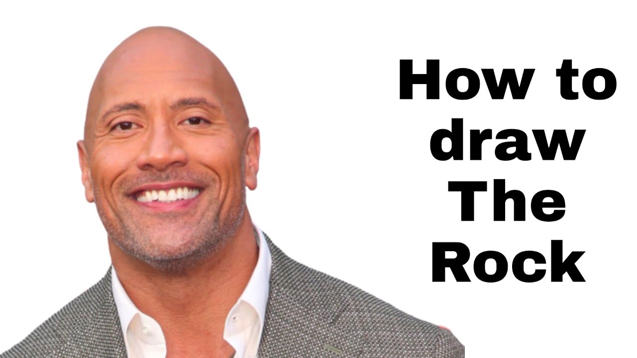 How To Draw The Rock Dwayne Johnson Step By Step - YouTube