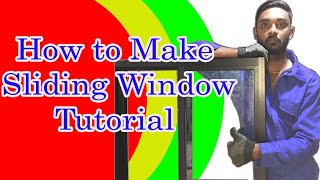 ඇලුමිනියම් ජනෙලයක් තනිවම හදමු පාඩම 02 || How to make Two (2) Track Sliding Window,Easy DIY: Tutorial