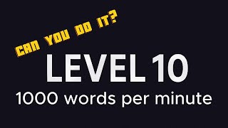 Speed Reading Challenge: Level 1 to Level 10 (It Gets INSANELY Fast!)