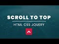How to Create Scroll to Top Button with JQuery
