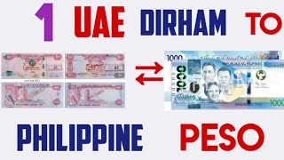 Dirham to Peso Exchange Rate Today 01 JULY 2024