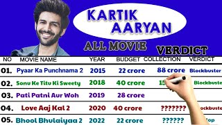Kartik aaryan all movie verdict 2022 | Kartik aaryan all movie list | Kartik Aaryan all film list