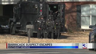 Memphis barricade situation ends without suspect