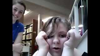 the adventures of me n alyssa making funny faces at library