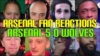 ARSENAL FANS REACTION TO ARSENAL 5-0 WOLVES | FANS CHANNEL