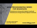 How to Check Given String is Palindrome or Not | JAVA Program to Check String is Palindrome or not