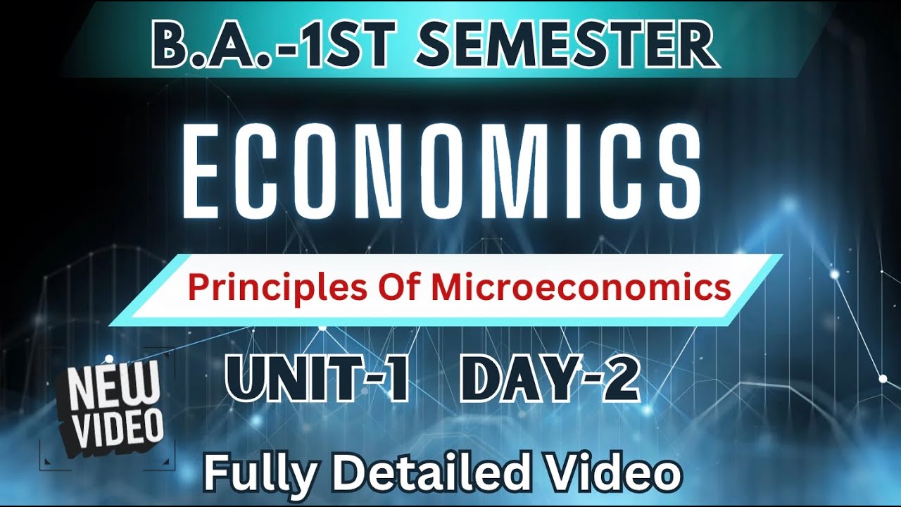 Day 2 Ba 1st Semester Economics Unit 1 Fully Detailed Class