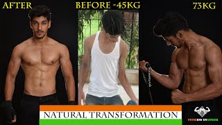 Natural Body Transformation|Journey skinny to aesthetics motivation|shredded mens physic inspiration