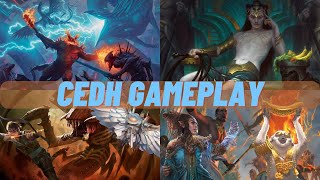 Tasigur vs Rashmi and ragavan vs Shalai and Hallar vs Hidetsugu and Kairi cEDH gameplay