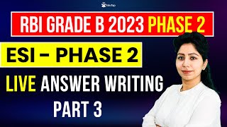 RBI Phase 2 ESI Preparation | RBI Grade B Answer Writing Practice | EduTap Descriptive writing