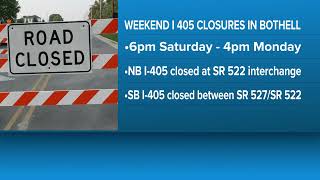 I-405 closure expected to cause traffic delays this weekend