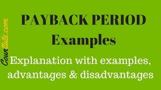 Payback Period | Explained With Examples