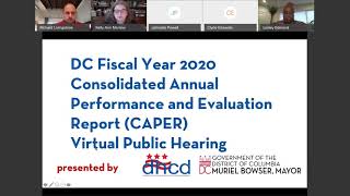 DHCD FY20 Consolidated Annual Performance Evaluation Report (CAPER) Hearing (March 25, 2021)