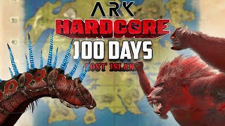 I Survived 100 Days of Hardcore Ark Lost Island... Here's What Happened