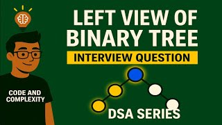 Left View of Binary Tree In 6 Mins | LeetCode & GFG Solution | DSA Interview Question