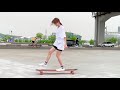 longboard practicing in cloudy at banpo spot