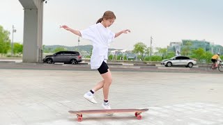 Longboard practicing  in cloudy at Banpo spot