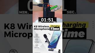 k8 wireless microphone charging time #k8 #k8mic #wirelessmic #wirelessmicrophone #charging #tech