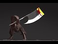 AXE Tyrannosaurus Rex versus Spinosaurus Great Sword! Dinosaur Combat Game, DINOBLADE