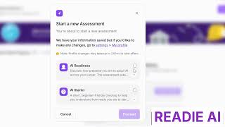 Get Your AI Readiness Score | How Readie’s AI Readiness Assessment Works (Full Walkthrough)