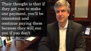 "Why do debt collectors lie about suing me?"