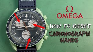 How To Reset Chronograph Hands SWATCH OMEGA Moonswatch