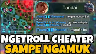 NGETROLL CHEATER MAPHACK SAMPE MARAH!! SEMOGA KENA BANNED - Mobile Legends