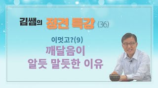 [김쌤의 3분 정견특강]  #36. 이멋고?(9), 깨달음이 알듯 말듯한 이유