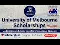 University of Melbourne Fully Funded Scholarships for International Students in Australia 2024-2025