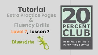 Barton Level 7 Lesson 7 Extra Practice Pages, Fluency Drills- Accented and Unaccented ARD