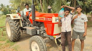 New Swaraj 855 FE goes to 9point cultivator performance in farmland @Mohantractorslife