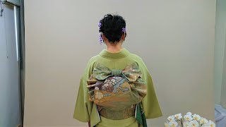 【振袖・帯結び】5　【美容師】振袖や訪問着に結ぶ【お太鼓系】華太鼓【喜流】ブログAmeba