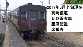 【DL＆SLもおか】真岡鐵道50系客車座席位置配置列車編成席番表【指定席】