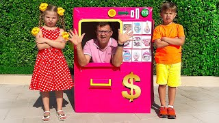 قصة ديانا وروما و لعبة آلة البيع للأطفال