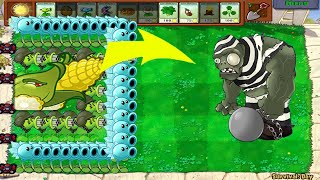 99 Gatling Snow Pea vs Cob Cannon vs 99 Gargantuar - Plants vs Zombie