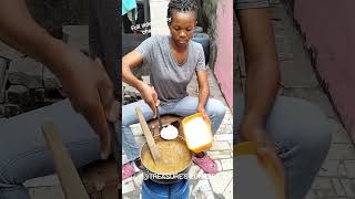 WATCH FULL VIDEO ☝️☝️Green Banana Homemade Fufu Recipe #mustwatch #food #cooking #fufurecipe