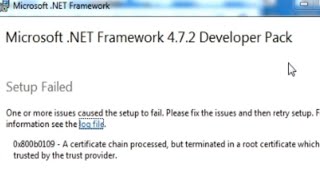 NET Framework 4.7.2 Setup failed how to fix it