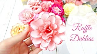 Ruffle Style Paper Dahlia Flower Tutorial