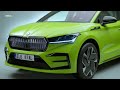 skoda enyaq coupe iv interior and exterior details